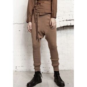 NEW FREE PEOPLE X NICHOLAS K SZ M CELESTE RIBBED ALPACA SWEATER PANT CAMEL